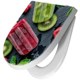 Primedeco WC-Sitz mit Absenkautomatik Motiv Frisches Eis am Stiel (1-St), Absenkautomatik, Soft-Close grün