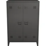 [en.casa] Metallschrank Oripää 110x75x33 cm Schwarz