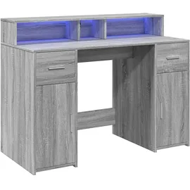 vidaXL Gaming-Tisch Grau Sonoma