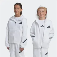 Adidas Kinder Kapuzensweat Z.N.E. Kids Zip, WHITE/BLACK, 164