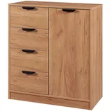 [en.casa] Varkaus 90 x 80 x 40 cm Eichenoptik / Braun
