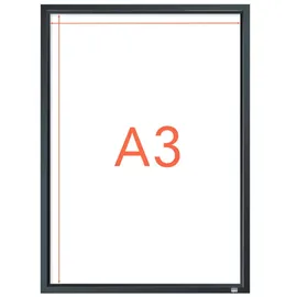 NOBO Bilderrahmen Impression Pro Schwarz A3 2er Set