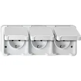 Merten SCHUKO-Dreifach-Steckdose polarweiß MEG2390-8019