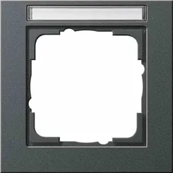 Gira E2 Rahmen, 1f, anthrazit, horizontal, Textfeld/Beschriftungsfläche, Kunststoff, Unterputzmontage, Thermoplast, 109123