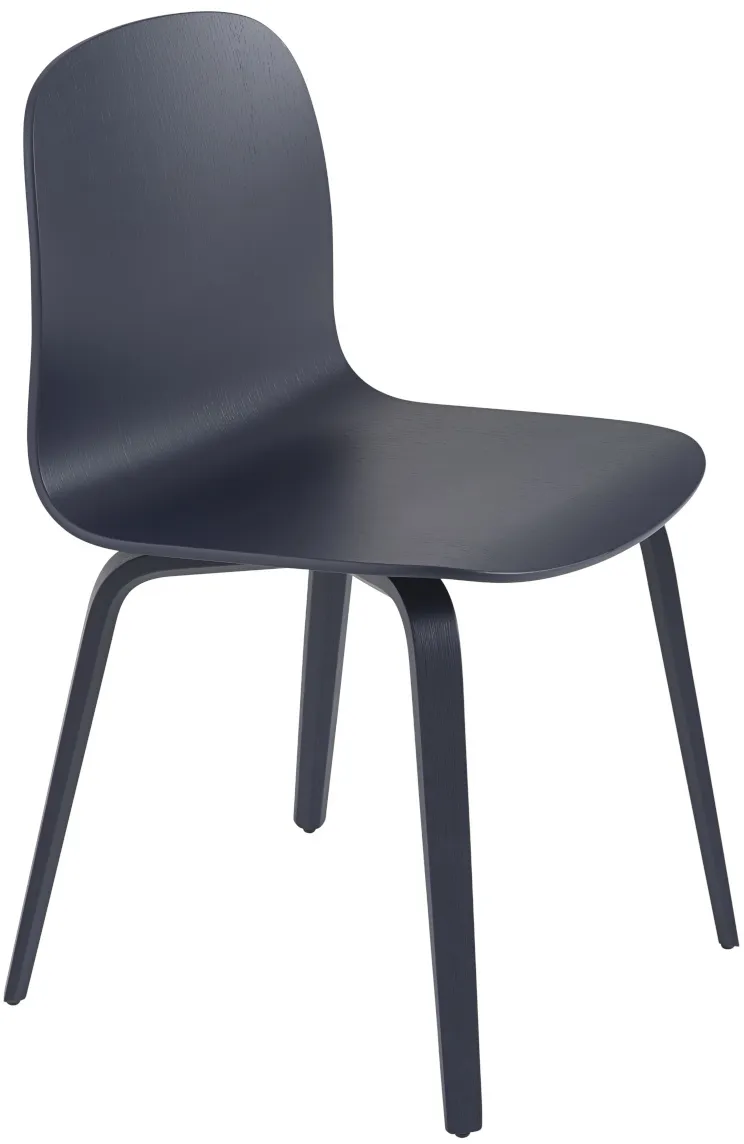 Muuto Visu Chair, wood base, midnight blue