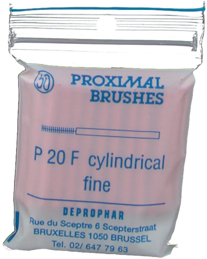 Proximal brossettes interdentaires cylindriques fines P20F 50 pc(s) brosse(s) à dents