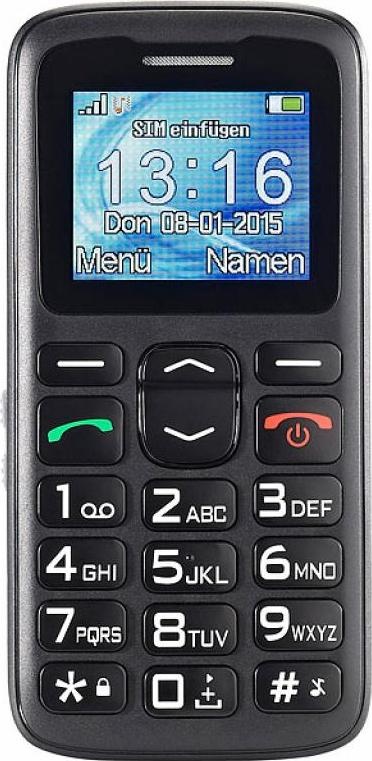 Simvalley Mobile XL-915 V2 Senioren- & Notruf Handy Notfall Notfallhandy Notrufhandy (Schwarz), Tastenhandy, Schwarz