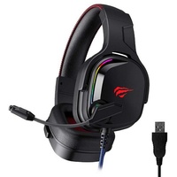 Havit USB 7.1 Gaming Kopfhörer mit Mikrofon RGB Schwarz Gaming-Headset schwarz