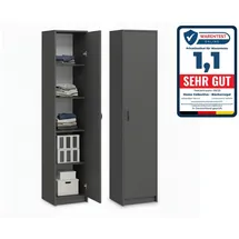 home collective Aktenschrank Bücherregal Mehrzweckschrank 50 x 35 x 180 cm Anthrazit