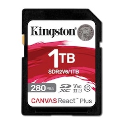 Kingston Canvas React Plus V60 1TB SDXC Speicherkarte 4K-UHS-II