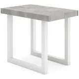 SKRAUT HOME Ausziehtisch 160 x 73 x 90 cm zementgrau