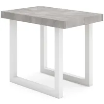 SKRAUT HOME Ausziehtisch 160 x 73 x 90 cm zementgrau
