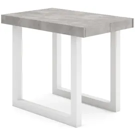 SKRAUT HOME Ausziehtisch 160 x 73 x 90 cm zementgrau