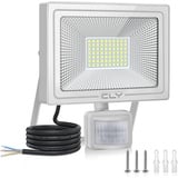 CLY 60W LED Strahler mit Bewegungsmelder Außen 5200LM Super Hell 6500K Kaltweiß LED Fluter IP66 Wasserdicht Außenstrahler Helligkeit Einstellbar Scheinwerfer für Garten Garage Hof Sportplatz Hinterhof