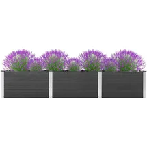 vidaXL Garten-Hochbeet 300 x 50 x 54 cm Grau