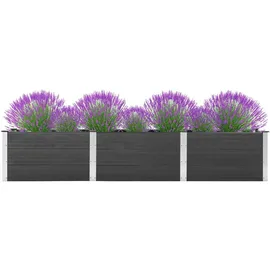 vidaXL Garten-Hochbeet 300 x 50 x 54 cm Grau