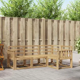 vidaXL Outdoor-Sofagarnitur 4-tlg. Weiß