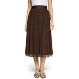 Zero Midirock Damen Tüll Braun 38