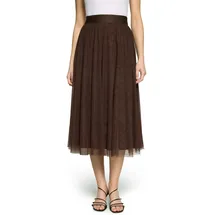 Zero Midirock Damen Tüll Braun 38