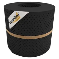 zaunzu® Sichtschutz Rille Gelocht 15 Prozent 26 m schwarz PP