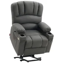 MCombo M Mcombo Relaxsessel mit Aufstehhilfe & Liegefunktion, Fernsehsessel elektrisch verstellbar, tv Sessel mit Massage & Wärmefunktion, usb &