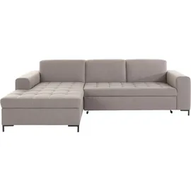 OTTO products Ecksofa Grazzo Polyester L-förmig 2-Sitzer Beige