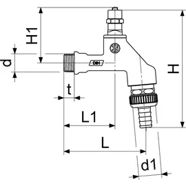 Schlösser Armaturen Js Auslaufventil Mit Rb,Rv,Sv Steckschl.-Ot,1/2",Pol. Chr.,Dvgw