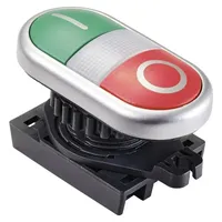 TRU Components TC-10344000 S2TR-P1W Doppeldrucktaster Grün, Rot