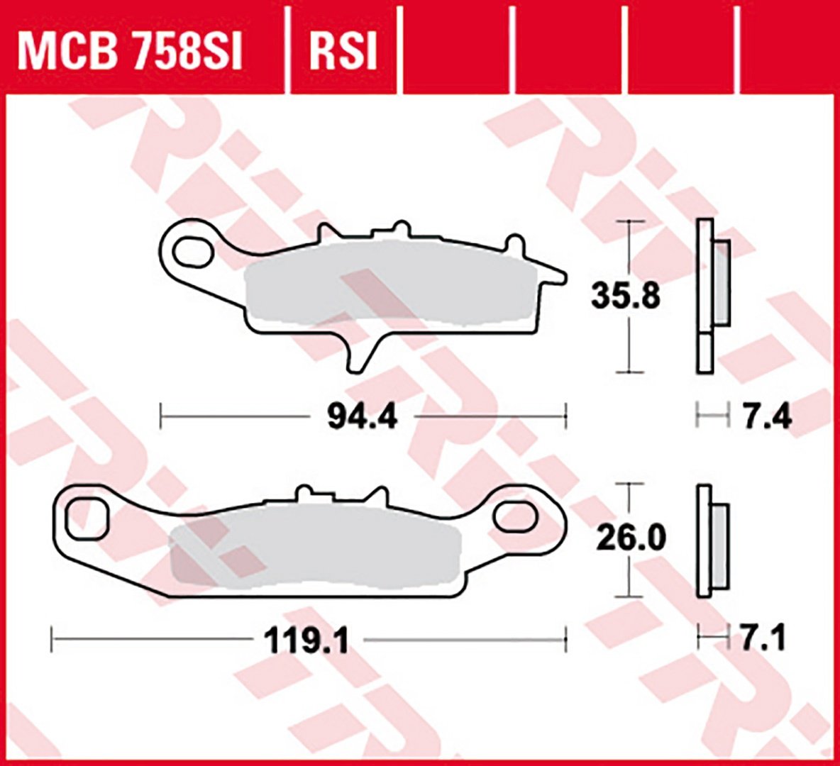 TRW Lucas Bremsbelag Sinter Offroad MCB758SI