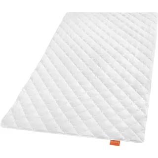 sleepling Bettdecke Bambus 155 x 220 cm, Sommerdecke, Bezug 100 % Baumwolle versteppt mit 100% Viskose (Bambus-Zellstoff), 455 gr. Füllgewicht - Weiß