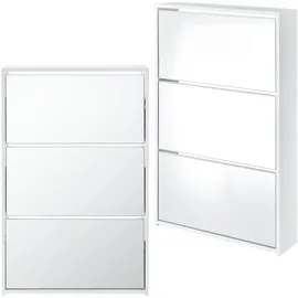 [en.casa] Lund 63 x 102,5 x 17 cm verspiegelt / weiß