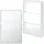 [en.casa] Lund 63 x 102,5 x 17 cm verspiegelt / weiß