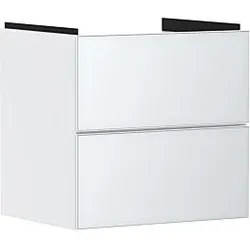 hansgrohe Xevolos E Waschtischunterschrank 54175320 580x555x475mm, 2 Schubladen, mattweiß, weiß metallic