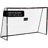 Dunlop Fußballtor Schwarz/Rot 240 x 160 x 85 cm