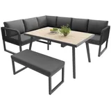 Okwish Gartenlounge-Set Loungeset grau
