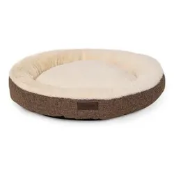 Lionto Rundes Hundebett braun M