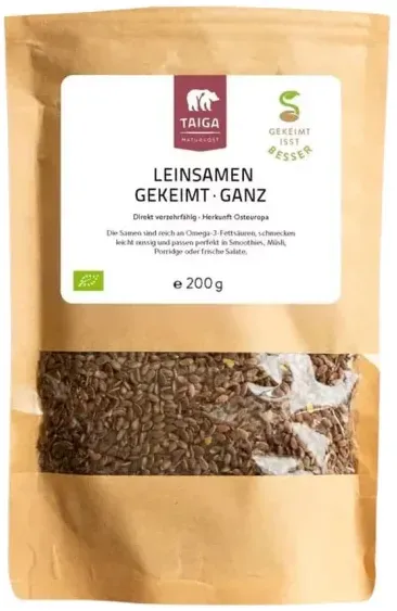 TAIGA Leinsamen gekeimt ganz bio