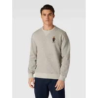 Sweatshirt mit Label-Stitching, Hellgrau, XL