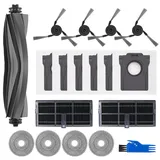 Spofan Zubehör für Dreame X40 Ultra Complete/L10s Ultra Gen 3, Saugroboter,1Bürstenrolle,2filter,6Staubbeutel, 4Wischpads,6Seitenbürsten,2Reinigungsteile