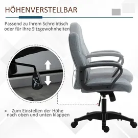Vinsetto Chefsessel Polyester mit Massagefunktion grau