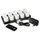Duni LED Set Moving Flame, Warm White, 10 Stück 38 x Ø 36 mm 25 Std. Weiß,