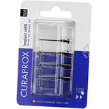 Curaprox Interdentalbürsten-Nachfüllimplantat - CPS 508 für größere Lücken/Ultrafeine Filamente für eine effektive Reinigung/Schwarz | 4er Pack/Designed in der Schweiz