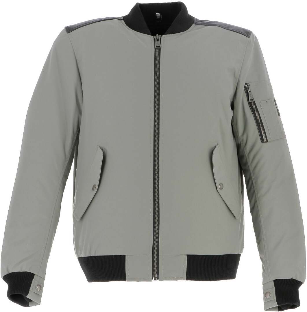 Helstons Howard Motorfiets textiel jas, zwart-zilver, XL