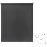 AUFUN Außenrollo Balkon Outdoor Rollo Wetterfest 100 x 140 cm Outdoorrollo Sonnenschutz Balkonrollo UV Schutz, Reflektierende Thermofunktion für Fenster & Türen, Anthrazit