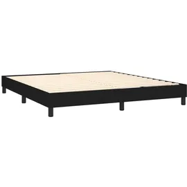 vidaXL Boxspringbett mit Matratze Schwarz 180x200 cm Stoff1468021