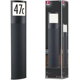 Paulmann LED Pollerleuchte Padea Kunststoff 87,9 cm inkl. Dämmerungssensor Bewegungsmelder anthrazit