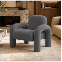 Makika Loungesessel Lia Bouclé 85 x 73 x 80 cm Grau