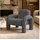Makika Loungesessel Lia Bouclé 85 x 73 x 80 cm Grau