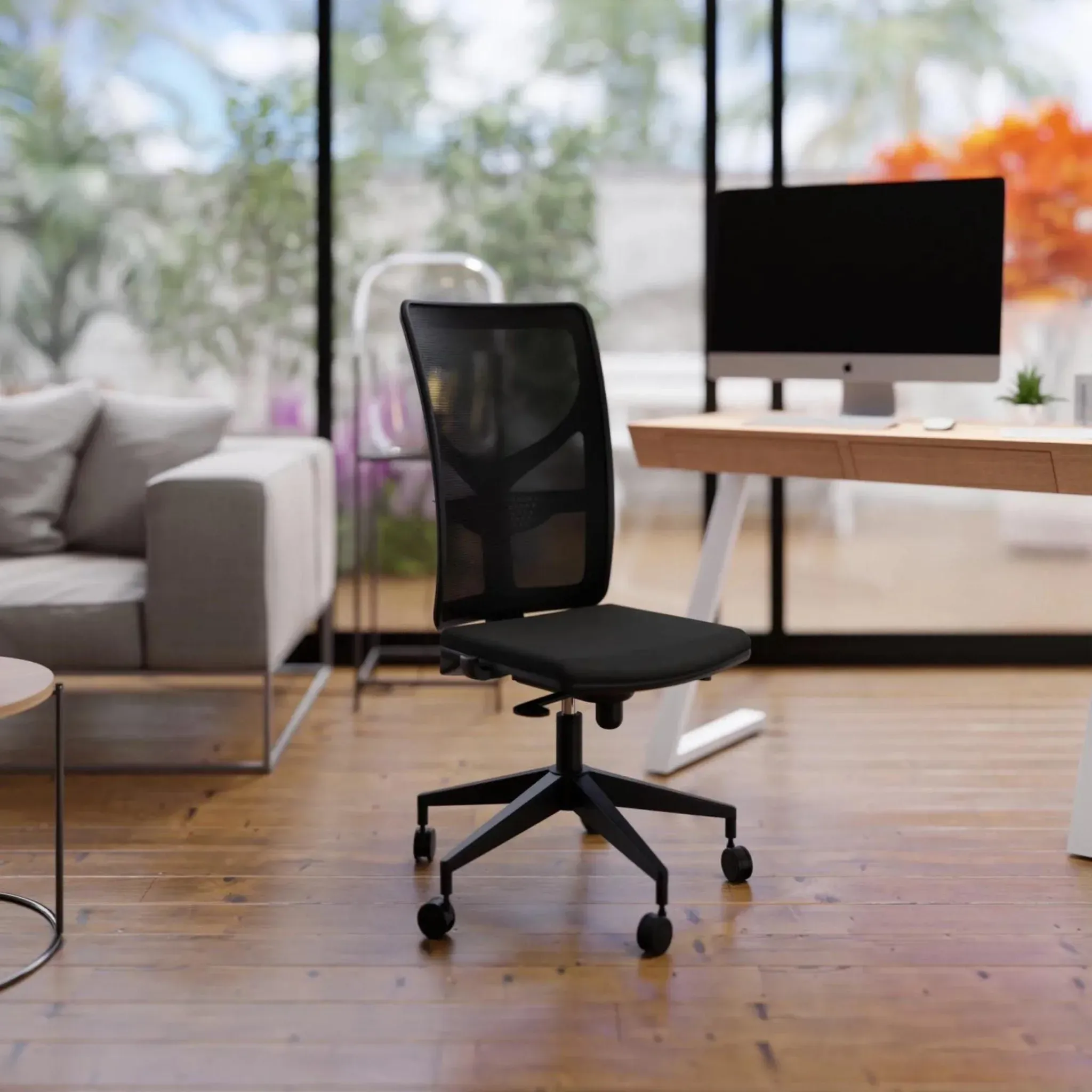 Bürostuhl Mio – Ergonomischer, verstellbarer Schreibtischstuhl, Schwarz Levira
