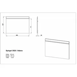 Germania Adana 87 x 63 cm Weiß